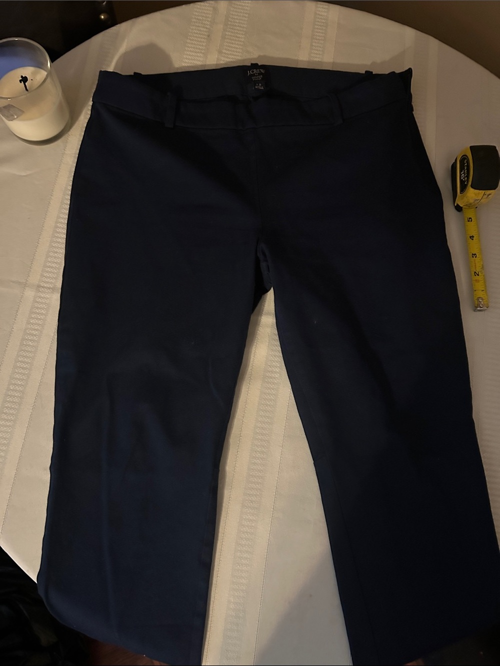 J. Crew Women's Navy Cropped Stretch Trousers Winnie pants